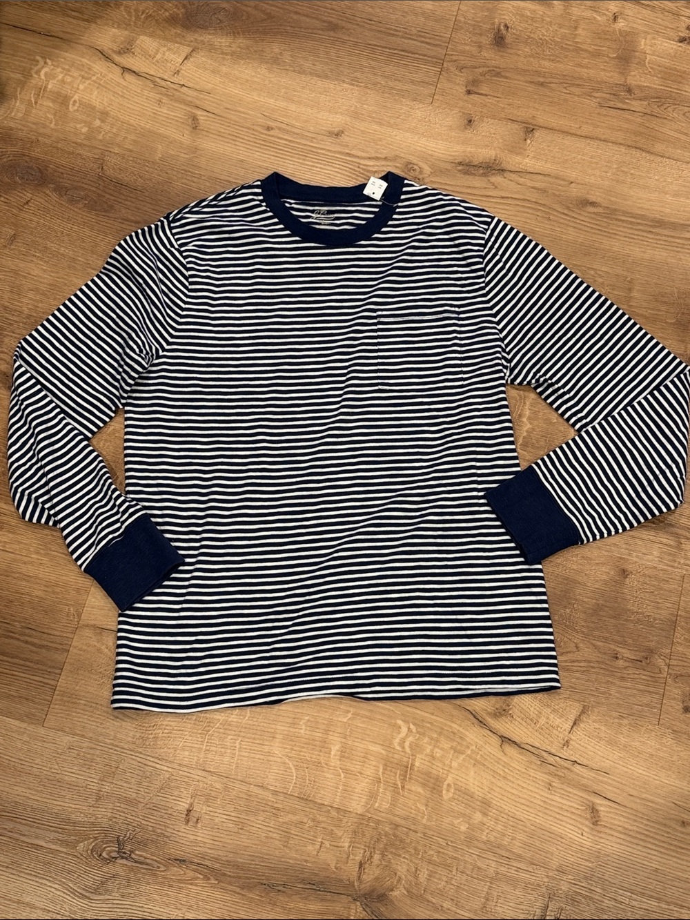 J Crew Long-sleeve slub cotton T-shirt in stripe